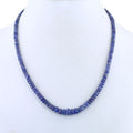 4 -5 mm 100% Certified Tanzanite Gemstone Necklace In 925 Silver - ZeeDiamonds