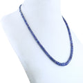 4 -5 mm 100% Certified Tanzanite Gemstone Necklace In 925 Silver - ZeeDiamonds