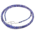 4 -5 mm 100% Certified Tanzanite Gemstone Necklace In 925 Silver - ZeeDiamonds