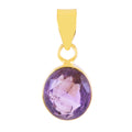 Lab Certified Oval Shape Amethyst Gemstone in Panchdhatu Metal - ZeeDiamonds