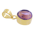 Lab Certified Oval Shape Amethyst Gemstone in Panchdhatu Metal - ZeeDiamonds