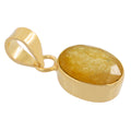 Certified Yellow Sapphire Pukhraj Gemstone, Birthstone Astrology Pendant - ZeeDiamonds