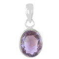 Natural Certified Amethyst Gemstone Pendant in 925 Silver - ZeeDiamonds
