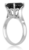 3.50 Ct Round Brilliant Cut Black Diamond Solitaire Ring, Elegant Shine & Luster - ZeeDiamonds