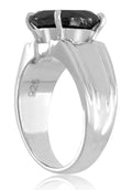 5 Ct Round Black Diamond Solitaire Ring in Prong Setting - ZeeDiamonds