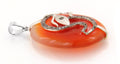 10 Carats Onyx Gemstone Pendant with Ganesh Pendant - Birthday Gift - ZeeDiamonds