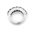 0.70 Ct Black Diamond Band Wedding Ring in 925 Sterling Silver - ZeeDiamonds