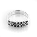 Certified Black Diamond Designer Ring Band in 925 Sterling Silver - ZeeDiamonds