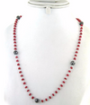 4-5 mm Ruby And Black Diamond Chain Necklace - ZeeDiamonds