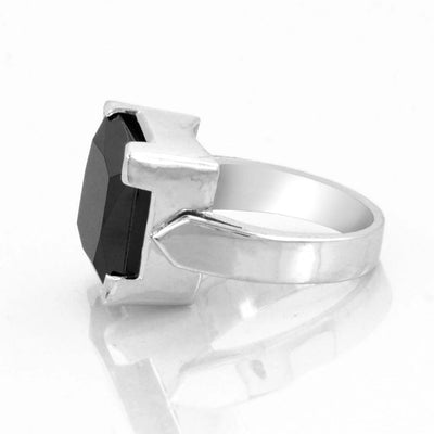 3.10 CT BLACK PRINCESS CUT DIAMOND ENGAGEMENT RING in Silver - ZeeDiamonds