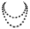 Certified 8mm Black Diamond Long Chain black diamond Necklace for men - ZeeDiamonds