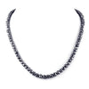6 mm Black Beads Diamond Necklace, AAA Certified - ZeeDiamonds