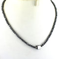 3.5 mm, 18 Inches Black Diamond Necklace With White Gold Clasp - ZeeDiamonds