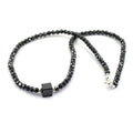 3.5 mm, 18 Inches Black Diamond Necklace With White Gold Clasp - ZeeDiamonds