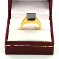 3 Ct Princess Cut Black Diamond Designer Accents Ring - ZeeDiamonds