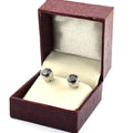 2.50 Ct AAA Certified Round Black Diamond Solitaire Studs in Bezel Setting - ZeeDiamonds