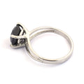 2-4 Carats Round Cut Black Diamond Solitaire Ring - ZeeDiamonds