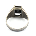 3.25 Ct Radiant Cut Black Diamond Solitaire Engagement Ring - ZeeDiamonds