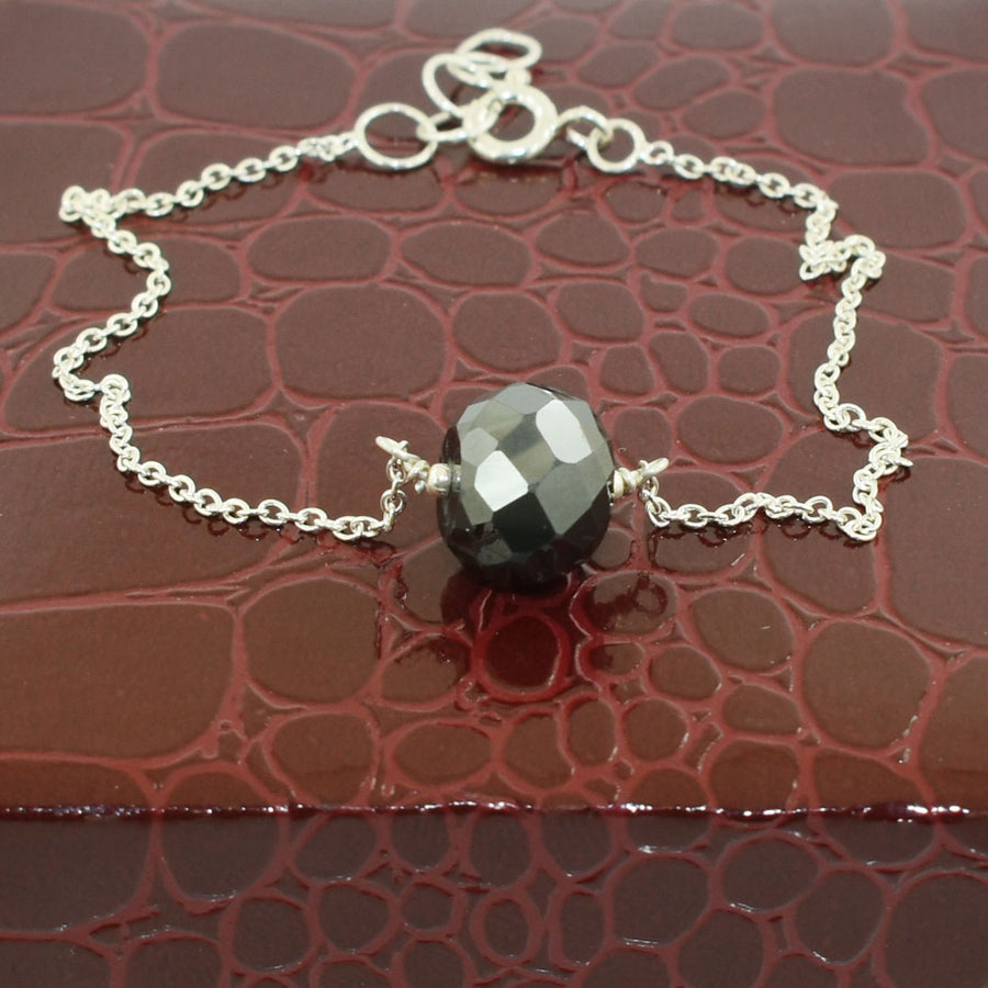 AAA Certified 8 mm Black Diamond Chain Bracelet, Ideal For Birthday Gift - ZeeDiamonds