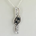 Designer Black Diamond Pendant With White Diamond Accents - ZeeDiamonds