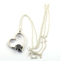 1 Ct AAA Quality Heart Shape Black Diamond Solitaire Pendant - ZeeDiamonds