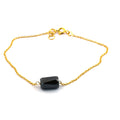 4.50 Carats Pipe Shape Black Diamond Chain Bracelet, Great Shine - ZeeDiamonds