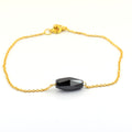 3.50 Carats Drum Shape Black Diamond Chain Bracelet, Ideal For Gift - ZeeDiamonds