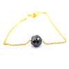 9.50 Ct AAA Certified Black Diamond Chain Bracelet in Yellow Gold - ZeeDiamonds
