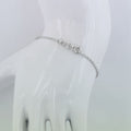5 Carat Certified Black Diamond Chain Bracelet in Bezel, Princess Cut - ZeeDiamonds