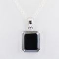 4 Ct, Certified Black Diamond Solitaire Pendant In White Gold Finish - ZeeDiamonds