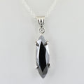 3.5 Ct Certified Marquise Shape Black Diamond Pendant - ZeeDiamonds