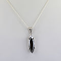 3.5 Ct Certified Marquise Shape Black Diamond Pendant - ZeeDiamonds