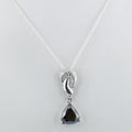 3 Ct Black Diamond Solitaire Pendant With White Diamond Accents - ZeeDiamonds