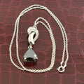 3 Ct Black Diamond Solitaire Pendant With White Diamond Accents - ZeeDiamonds