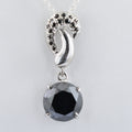 Round Black Diamond Designer Accents Pendant, Great Shine & Fancy Look - ZeeDiamonds