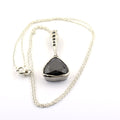 Trillion Cut Black Diamond Pendant With Black Diamond Accents - ZeeDiamonds