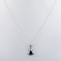 3 Ct, Elegant Pear Shape Black Diamond Solitaire Pendant in 925 Sterling Silver - ZeeDiamonds