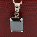 4.5 Ct AAA Certified Black Diamond Solitaire Pendant With Black Diamond Accents - ZeeDiamonds