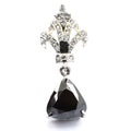 3.5 Ct Trillion Shape Black Diamond Pendant With White Diamond Accents - ZeeDiamonds