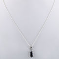 3 Ct Marquise Cut Black Diamond Solitaire Pendant in White Gold Finish - ZeeDiamonds