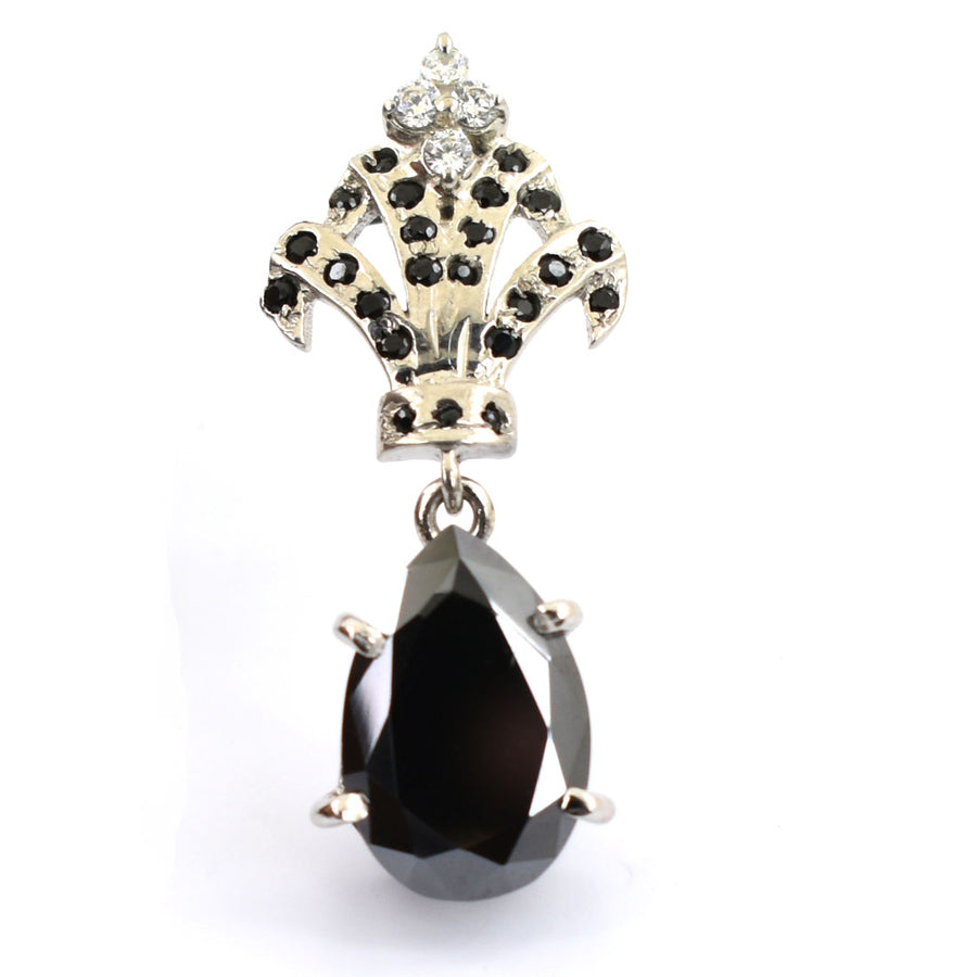 4 Ct Black Diamond Designer Accents Pendant, Great Shine & Fancy Look - ZeeDiamonds
