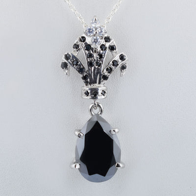 4 Ct Black Diamond Designer Accents Pendant, Great Shine & Fancy Look - ZeeDiamonds