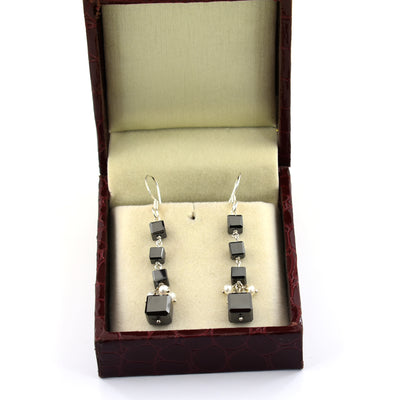 6*7 mm Handmade Black Diamonds Dangler Drop Earrings - ZeeDiamonds