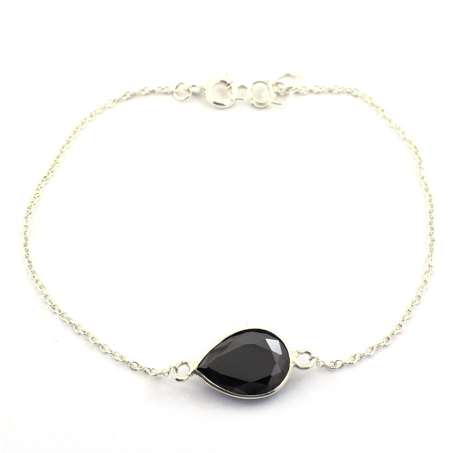 5 Carat Certified Elegant Black Diamond Chain Bracelet in Bezel Setting - ZeeDiamonds