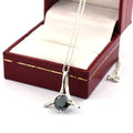 1.5 Cts AAA Quality Certified Black Diamond Solitaire Pendant - ZeeDiamonds