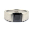 2 Ct Certified Princess Cut Black Diamond Solitaire Ring - ZeeDiamonds