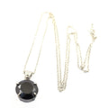 6 Ct Round Cut Black Diamond Pendant in 925 Sterling Silver- Free Chain - ZeeDiamonds