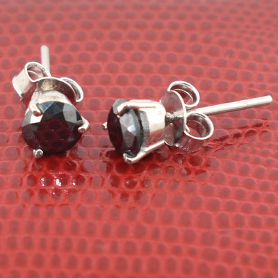 3 Ct AAA Certified Black Diamond Studs in 925 Silver, 3 Prong Setting - ZeeDiamonds