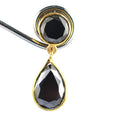 7 Carat Dangler Style Black Diamond Earrings Studs In Sterling Silver - ZeeDiamonds