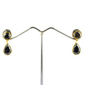 7 Carat Dangler Style Black Diamond Earrings Studs In Sterling Silver - ZeeDiamonds